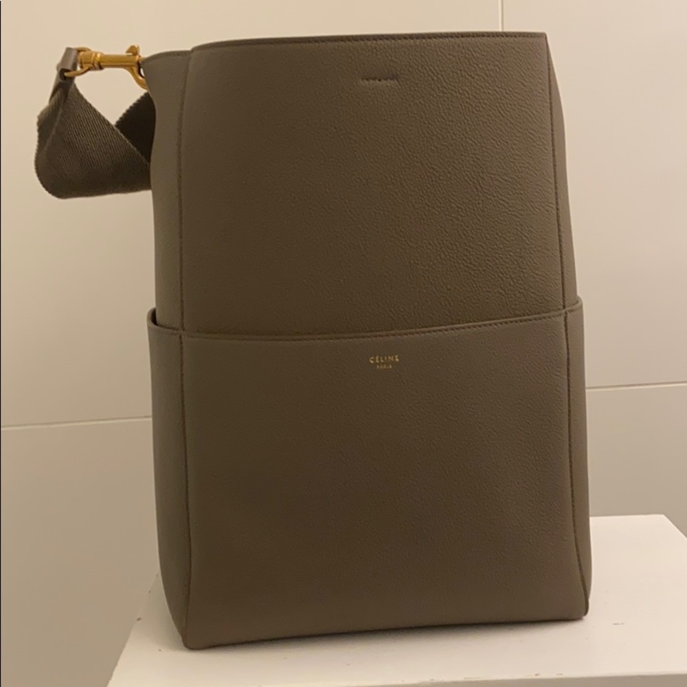 Celine Sangle taupe bag - large